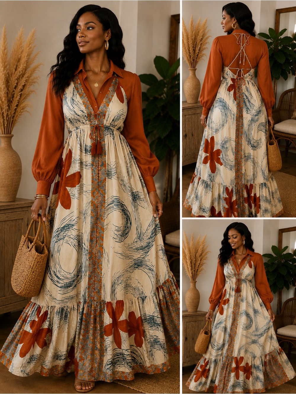 Indian Silk Maxi Dress